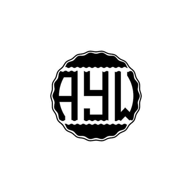 Diseño de logotipo de carta 'AYW'