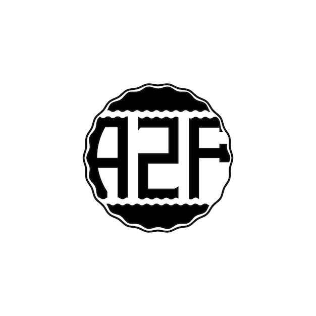 Diseño de logotipo de carta 'AZF'