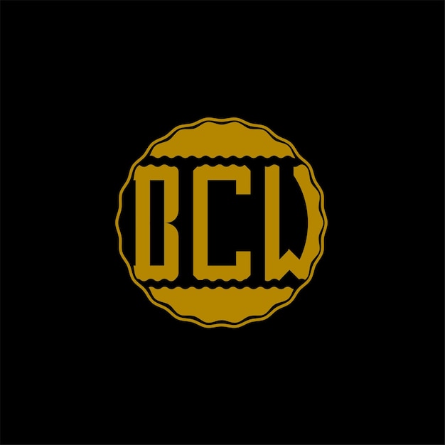Diseño de logotipo de carta 'BCW'