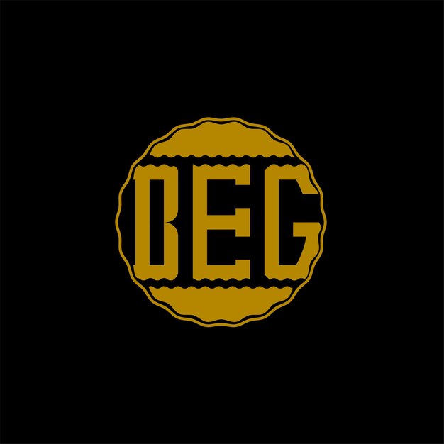 Diseño de logotipo de carta 'BEG'