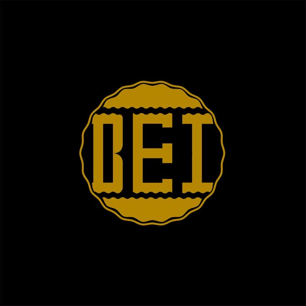 Diseño de logotipo de carta 'BEI'