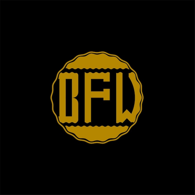 Diseño de logotipo de carta 'BFW'