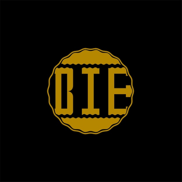 Diseño de logotipo de carta 'BIE'