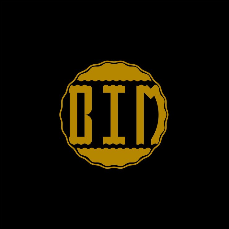 Vector diseño de logotipo de carta 'bim'