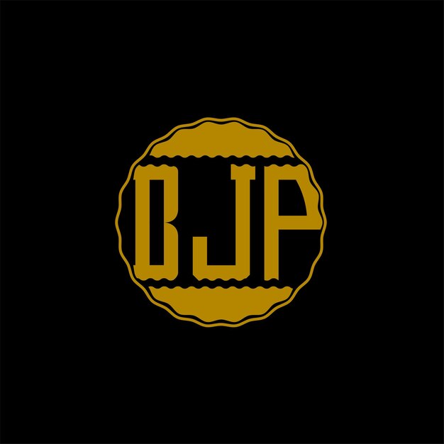 Diseño de logotipo de carta 'BJP'