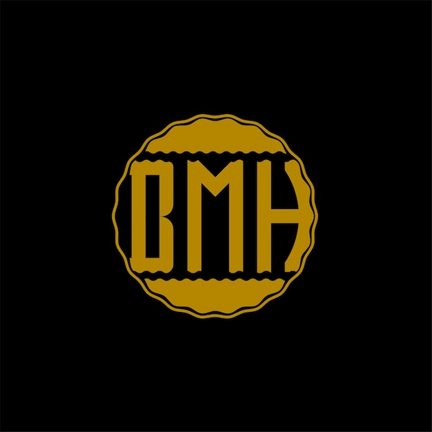 Diseño de logotipo de carta 'BMH'