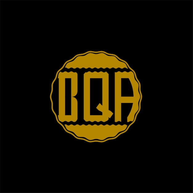 Diseño de logotipo de carta 'BQA'