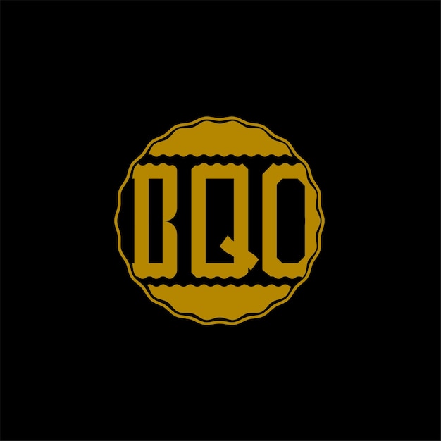 Diseño de logotipo de carta 'BQO'