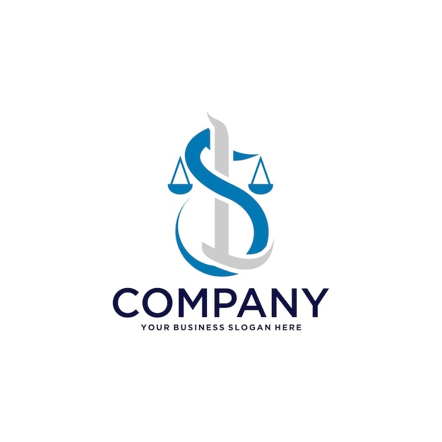 diseño de logotipo de la carta con el bufete de abogados