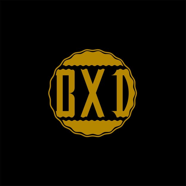Diseño de logotipo de carta 'BXD'