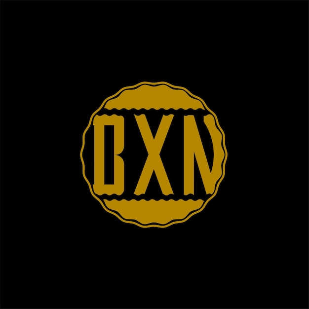 Diseño de logotipo de carta 'BXN'