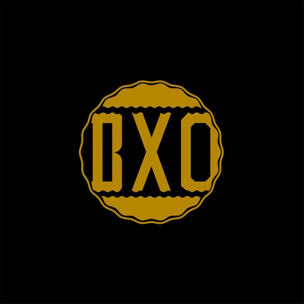 Diseño de logotipo de carta 'BXO'