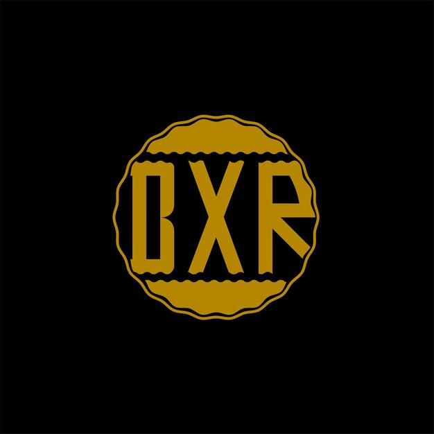 Diseño de logotipo de carta 'BXR'