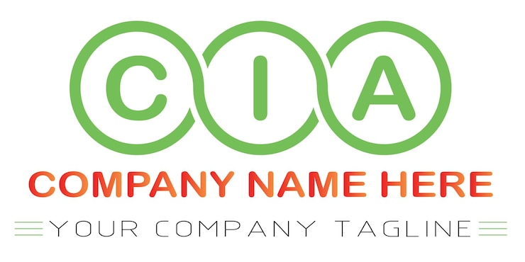 Vector diseño de logotipo de carta de la cia