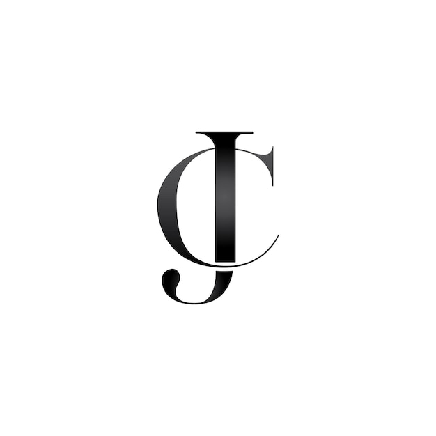 Diseño de logotipo de carta CJ
