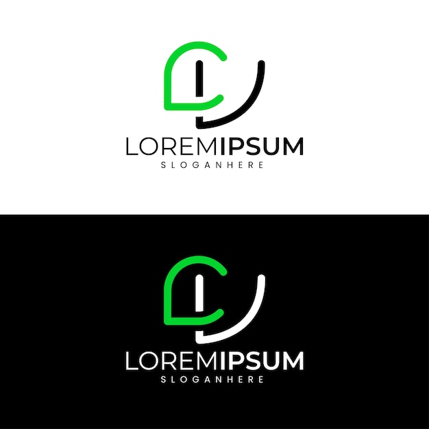 Diseño de logotipo de carta CV minimalista moderno