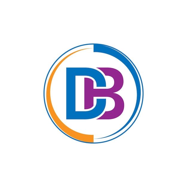 Diseño de logotipo de carta DB