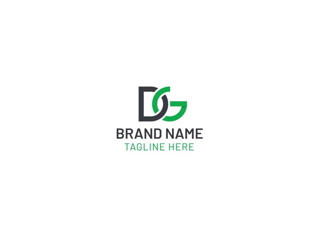 Diseño de logotipo de carta DG