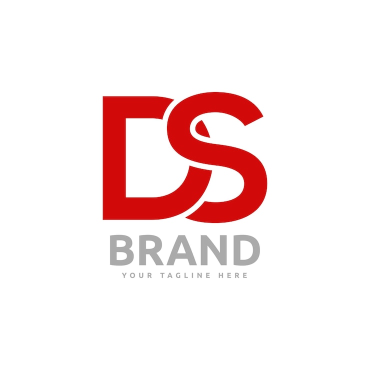 Vector diseño de logotipo de carta ds vectorial