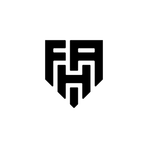 Vector diseño de logotipo de carta fha