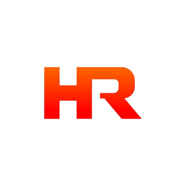 Diseño de logotipo de carta HR HR