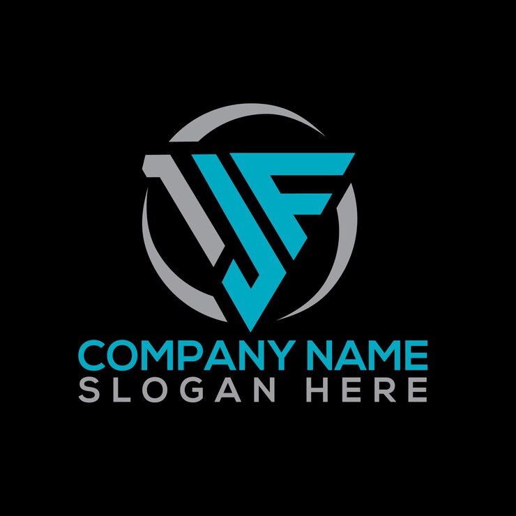 Vector diseño de logotipo de carta jf