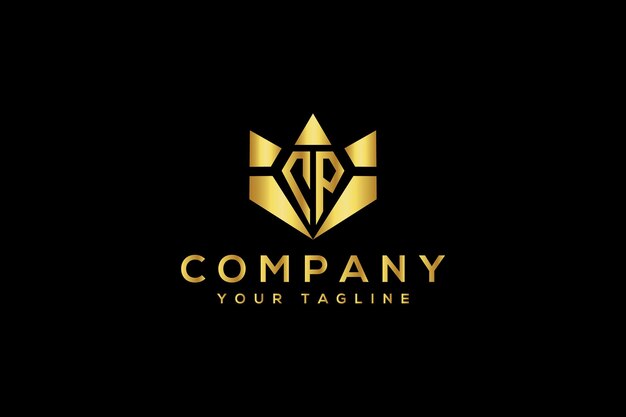 Diseño de logotipo de carta King CP