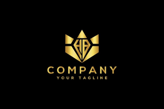 Diseño de logotipo de carta King HB