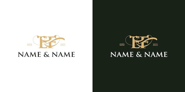 Diseño de logotipo de carta de lujo