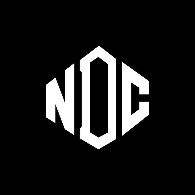 Diseño del logotipo de la carta NDC con forma de polígono NDC diseño del logotipo en forma de póligono y cubo NDC hexágono modelo de logotipo vectorial colores blanco y negro NDC monograma negocio y logotipo de bienes raíces