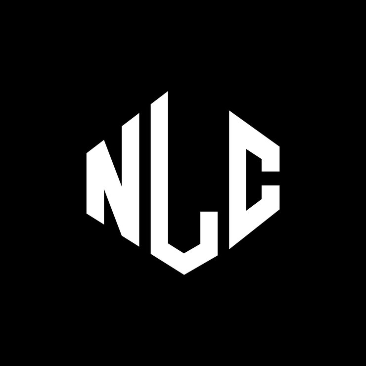 Vector diseño del logotipo de la carta nlc con forma de polígono nlc polígono y forma de cubo diseño del logotipo nlc hexágono modelo de logotipo vectorial colores blanco y negro nlc monograma negocio y logotipo de bienes raíces
