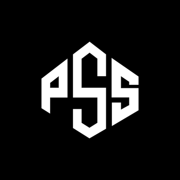 Diseño del logotipo de la carta PSS con forma de polígono PSS diseño del logotipo en forma de póligono y cubo PSS plantilla de logotipo vectorial hexágono colores blanco y negro PSS monograma de negocios y logotipo de bienes raíces