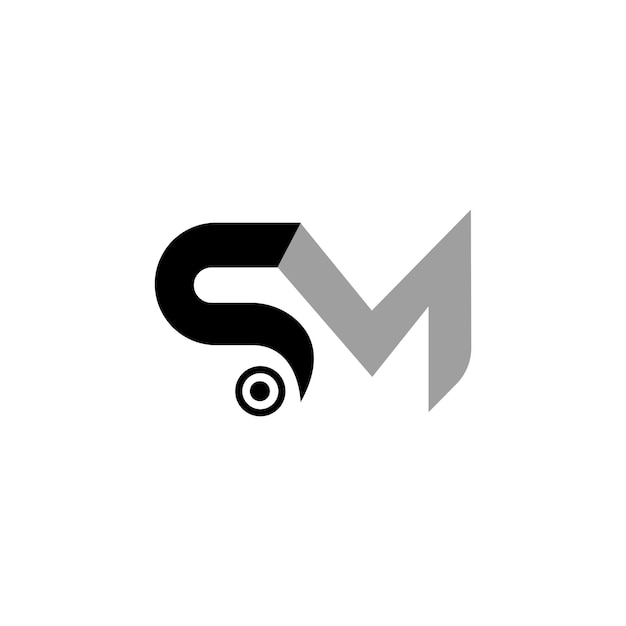 Diseño de logotipo de carta sm