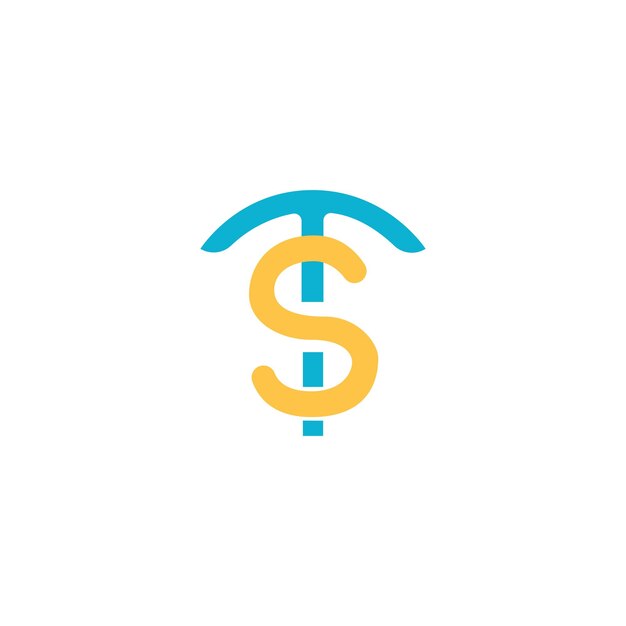 Diseño de logotipo de carta TS