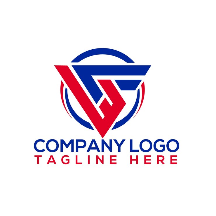 Vector diseño de logotipo de carta wf