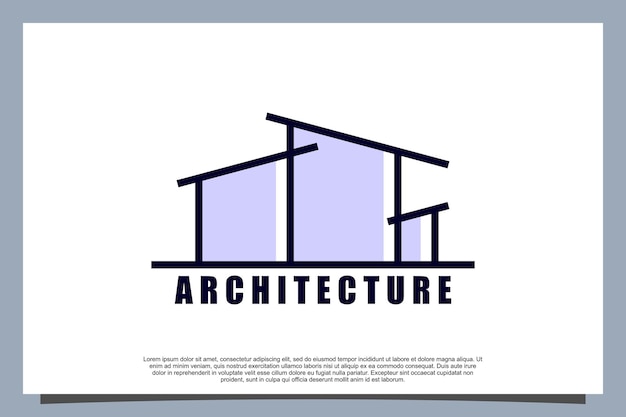 Diseño del logotipo de la casa de arquitectura y construcción con un concepto moderno