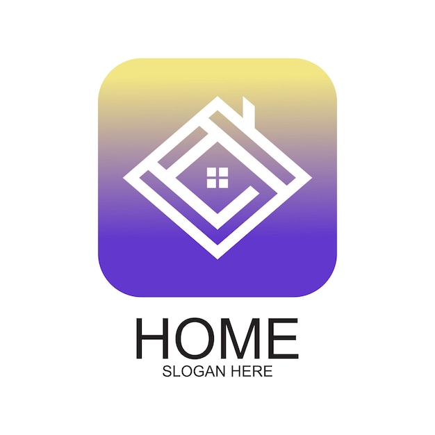Diseño de logotipo de la casa concepto simple Vector Premium