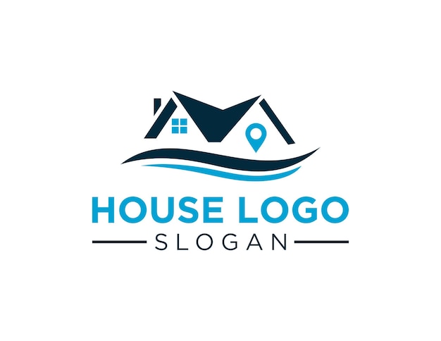 Diseño del logotipo de la casa creado utilizando la aplicación Corel Draw 2018 con un fondo blanco