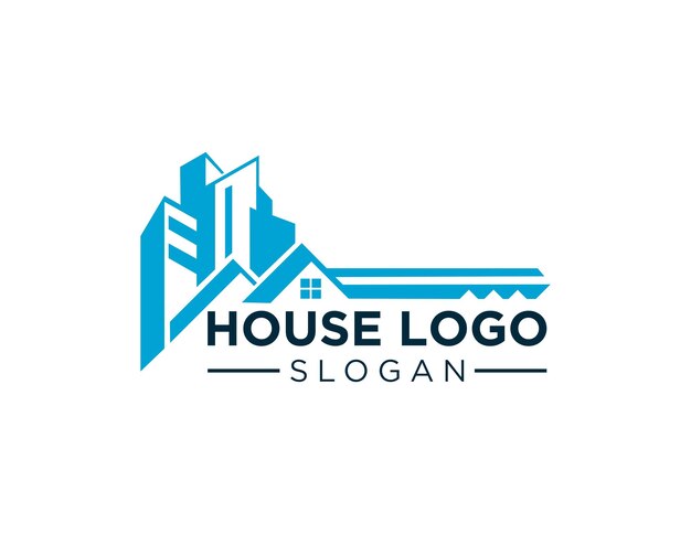 Diseño del logotipo de la casa creado utilizando la aplicación Corel Draw 2018 con un fondo blanco
