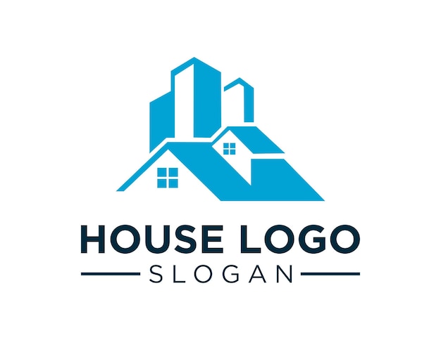 Diseño del logotipo de la casa creado utilizando la aplicación Corel Draw 2018 con un fondo blanco