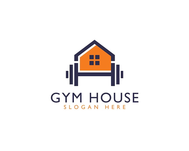 Diseño de logotipo de casa de gimnasio para marca