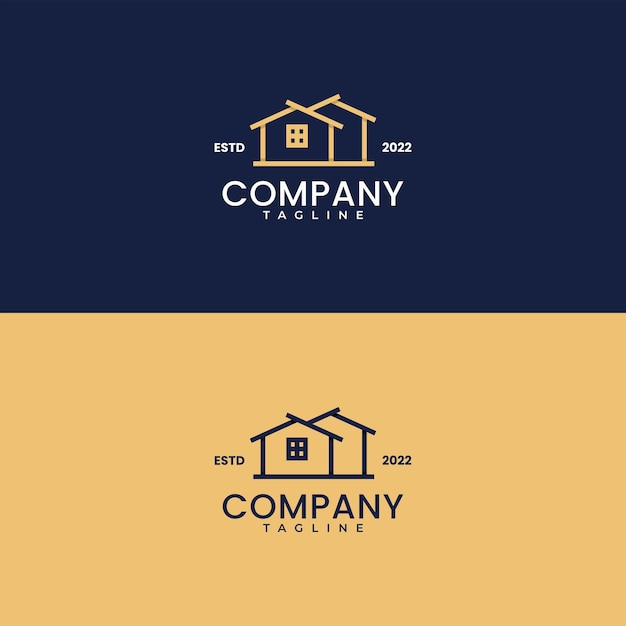 Diseño de logotipo de casa de lujo y elegante.