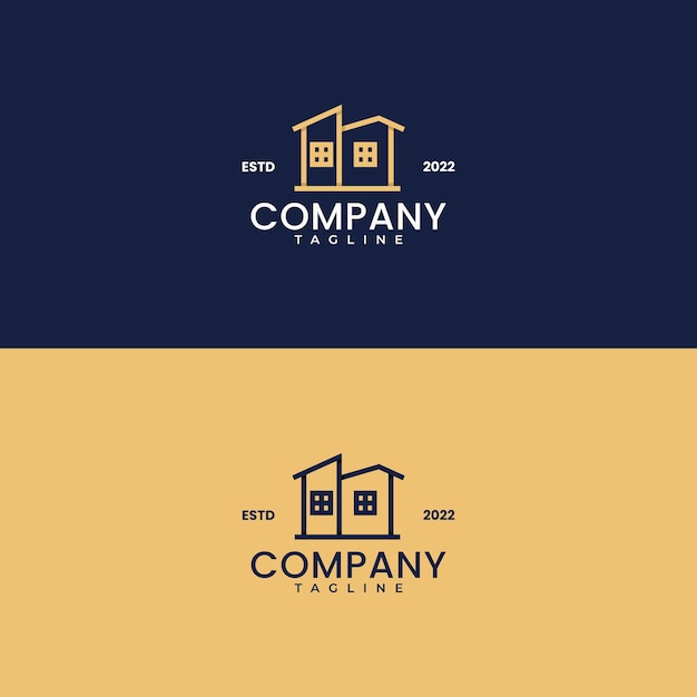 Diseño de logotipo de casa de lujo y elegante.