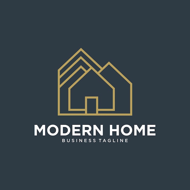 diseño de logotipo de casa moderna