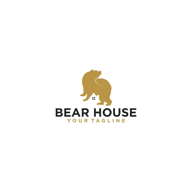 Diseño del logotipo de la casa del oso