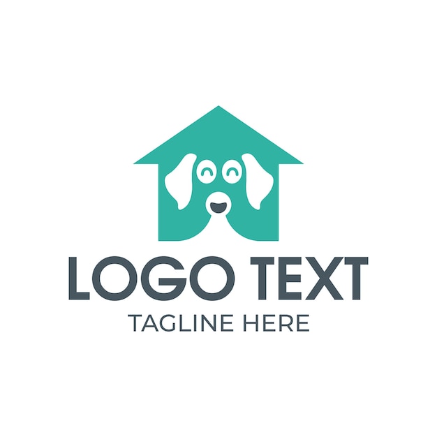Diseño del logotipo de la casa y el perro