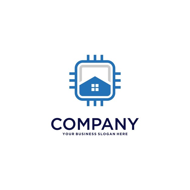 diseño del logotipo de la casa con renovación