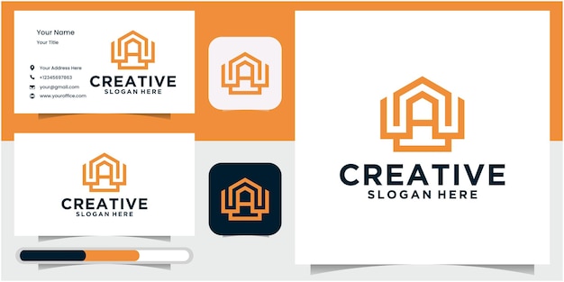 Diseño de logotipo de casa en vector para construcción diseño de logotipo profesional hogareño minimalista de moda