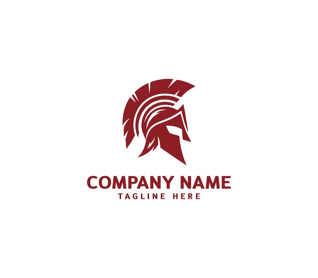 Diseño del logotipo del casco espartano vectorial plantilla del casco guerrero logotipo espartano creativo espartano minimalista