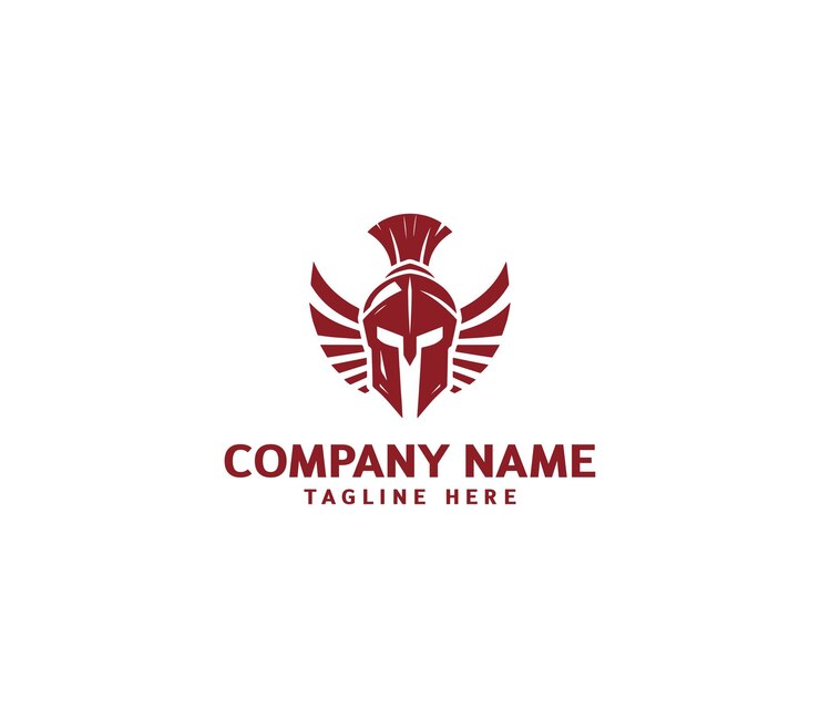 Diseño del logotipo del casco espartano vectorial plantilla del casco guerrero logotipo espartano creativo espartano minimalista